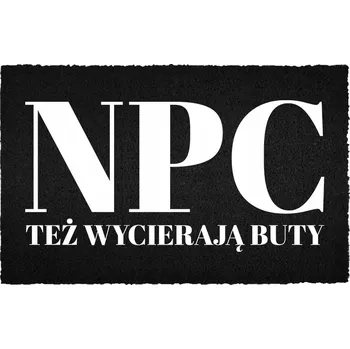 Rohožka ČERNÁ KOKOSOVÁ ROHOŽKA PŘED DVEŘE 40X60 CM - VTIPNÁ S HUMOREM NPC