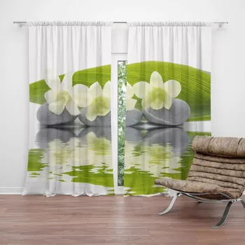 Závěs Sablio Závěsy Bílá orchidej: 2 ks - 140x250 cm - Sablio