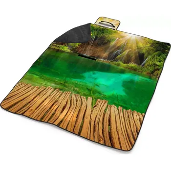 deka Sablio Plážová deka Jezírko s vodopádem: 200x140 cm