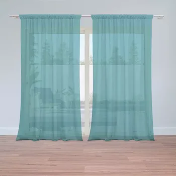 Záclona Sablio Záclony Zelenomodrá: 2 ks - 150x250 cm - Sablio