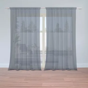 Sablio Záclony Tmavě modrá: 2 ks - 150x250 cm - Sablio