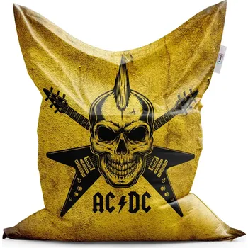 Sedací pytel Sablio Sedací vak Classic ACDC Lebka - 200x140 cm