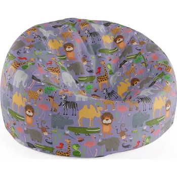 Sedací pytel Sablio Sedací vak Cocoon Animované safari - 115 x 75 cm x 45 cm - Sablio