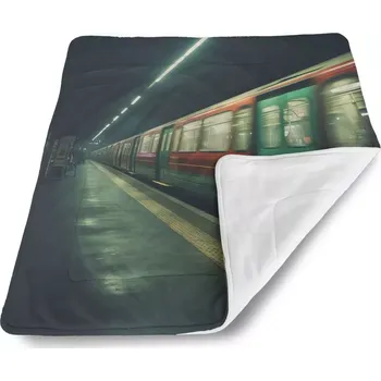 Dětská deka Sablio Dětská deka pro miminko Metro v tmavé stanici - 80x100 cm