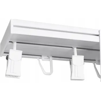 Garnýž Garnýž Stropní PVC lišta se ZÁKRYTEM, dvoukolejnicová, 280 cm