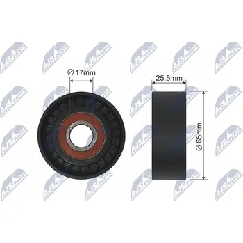 Napínací kladka, žebrovaný klínový řemen AJS Parts RNK-FR-005