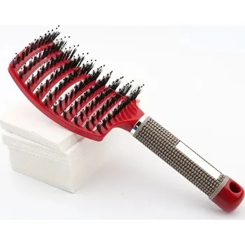 kartáč na vlasy Rozčesávací masážní kartáč na vlasy | hřeben - Červený