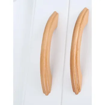 Nábytkové kování Dřevěná nábytková úchytka kuchyňská | madlo 1+2 ks - Rozteč otvorů D 96 mm