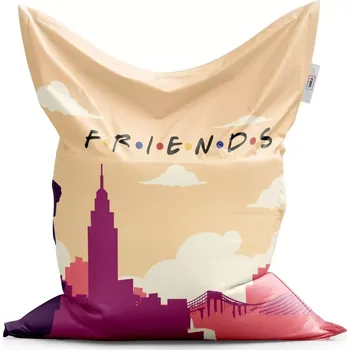 Sedací pytel Sablio Sedací vak Classic Seriál Přátelé FRIENDS Socha Svobody - 200x140 cm