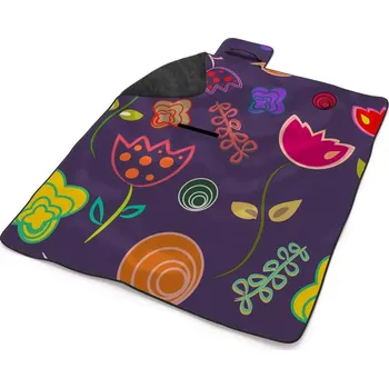 deka Sablio Plážová deka Nakreslené květiny: 200x140 cm