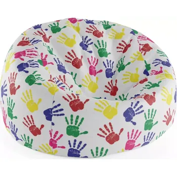 Sedací pytel Sablio Sedací vak Cocoon Barevné otisky - 115 x 75 cm x 45 cm - Sablio