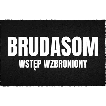 Rohožka ČERNÁ KOKOSOVÁ VSTUPNÍ ROHOŽKA PŘED DVEŘE - PRO BRUDASY S HUMOREM