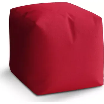 Taburet Sablio Taburet Kostka Červená cherry: 40x40x40 cm - Sablio