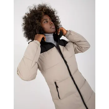 Dámský kabát Dámská bunda NM KR D2 3827 62 šedá černá L