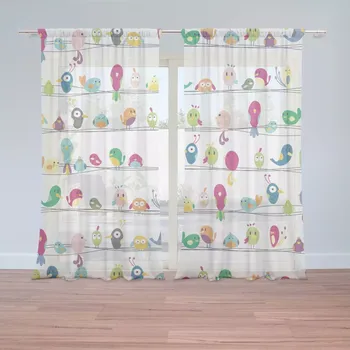 Záclona Sablio Záclony Ptáčci: 2 ks - 150x250 cm - Sablio