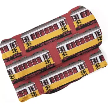 deka Sablio Deka Lisabonské historické tramvaje Červený Pattern - 190x140 cm