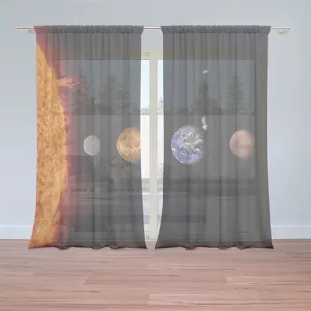 Záclona Sablio Záclony Planety a slunce: 2 ks - 150x250 cm - Sablio
