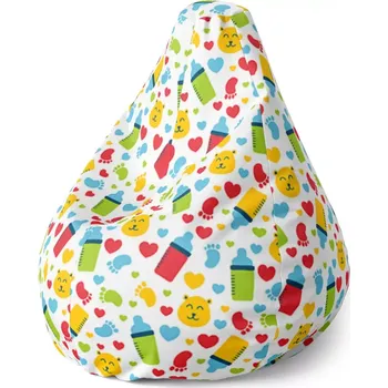 Sedací pytel Sedací vak Pear Dětské obrázky - Sablio - 140 x 100 x 25 cm