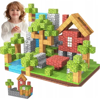 ostatní stavebnice STAVEBNICE KOSTKY 100 KS STAVEBNICE PIXELOVÁ SADA VZDĚLÁVACÍ PRO DĚTI