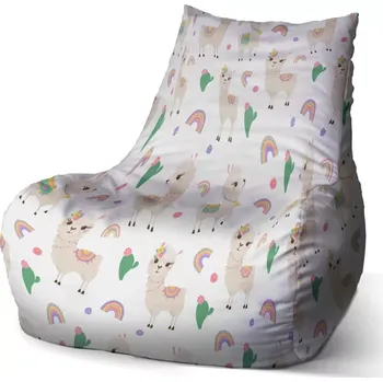 Sedací pytel Sedací vak Bean Roztomilé lamy - Sablio - 60 x 70 x 70 cm