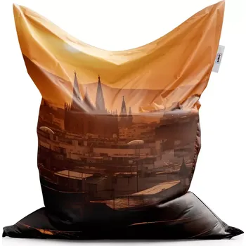 Sedací pytel Sedací vak Classic Barcelona Night Skyline - Sablio - 150x100 cm