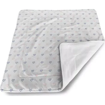 Dětská deka Sablio Dětská deka pro miminko Srdíčka na bílé - 80x100 cm