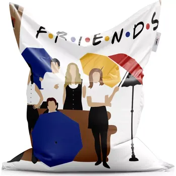 Sedací pytel Sablio Sedací vak Classic Seriál přátelé FRIENDS Gauč u fontány - 200x140 cm