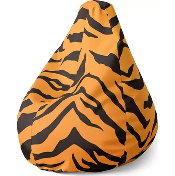 Sedací pytel Sedací vak Pear Tygří vzor - Sablio - 140 x 100 x 25 cm