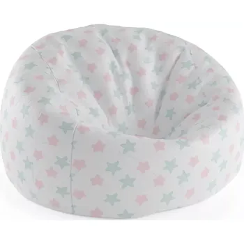 Sedací pytel Sablio Sedací vak Cocoon růžové a modré hvězdy - 75 x 45 x 35 cm