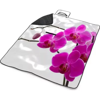 deka Sablio Plážová deka Fialové orchideje: 200x140 cm