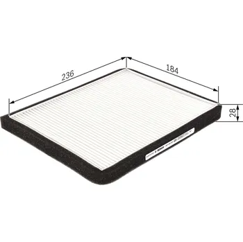 Kabinový filtr Filtr, vzduch v interiéru BOSCH 1 987 432 255