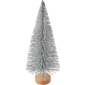 Vánoce Mini vánoční stromek | stolní dekorace, vánoční ozdoby - Bílý , 8,5 cm