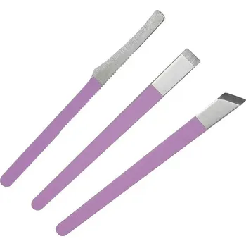 Profesionální sada na pedikúru proti zarostlým nehtům | pedikúra sada, nástroje na pedikúru - fialová 3 ks