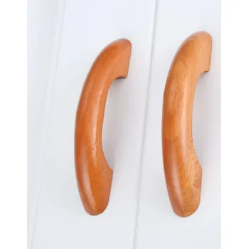 Nábytkové kování Dřevěná nábytková úchytka kuchyňská | madlo 1+2 ks - rozteč otvorů 64 mm