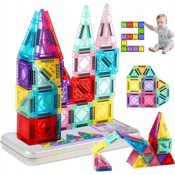ostatní stavebnice MINI Magnetické Stavebnice Mini Tiles – 34 dílků!