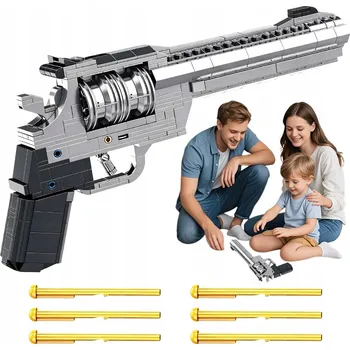 ostatní stavebnice STAVEBNICE PISTOLE REVOLVER 428 DÍLKŮ 1:1 - STŘÍLEJÍCÍ STAVEBNICE