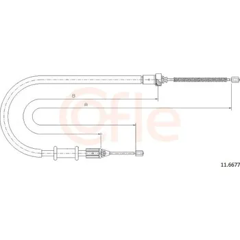 Lanko parkovací brzdy Tažné lanko, parkovací brzda COFLE 11.6677