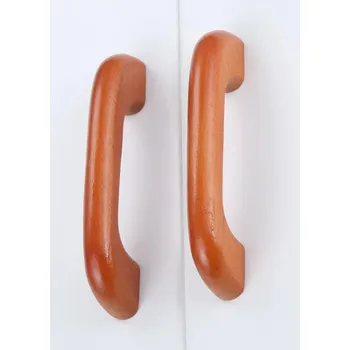 Nábytkové kování Dřevěná nábytková úchytka kuchyňská | madlo 1+2 ks - Rozteč otvorů E 64 mm