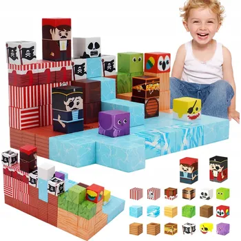 ostatní stavebnice VZDĚLÁVACÍ MAGNETICKÉ STAVEBNICE 100 KS - DÁREK K NAROZENINÁM MONTESSORI