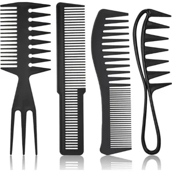 hřeben Rozčesávací hřeben na kudrnaté vlasy | kadeřnická pomůcka - Sada 4 kusů