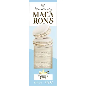 Cukrovinka Sušenky Makronky Vanilkové 90g Chocolitaly