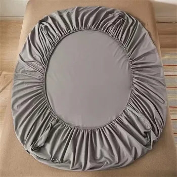 Prostěradlo Bavlněné napínací prostěradlo s gumou | ložní prádlo - Světle šedá , 100x200cmx10cm