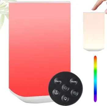 Lampička Noční Lampa LED RGB s Dálkovým Ovládáním a Dotyková, Nabíjecí, 5 Úrovní Jasnosti, Časovač