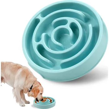 Miska pro psa Miska pro pomalé krmení psa eko protiskluzová | chovatelské potřeby - Macarons Blue