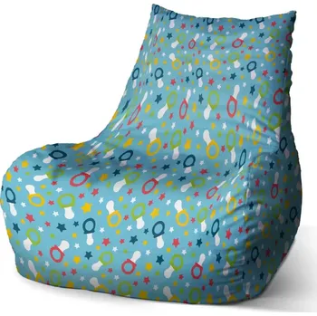 Sedací pytel Sedací vak Bean Dudlíky a hvězdy - Sablio - 100 x 90 x 45 cm
