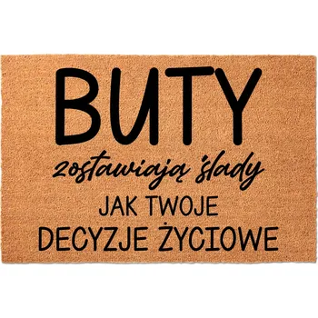 Rohožka KOKOSOVÁ VSTUPNÍ ROHOŽKA 40X60CM VTIPNÁ BOTY ZANECHÁVAJÍ STOPY