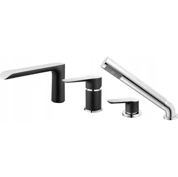 Vodovodní baterie Jednopáková vanová a sprchová baterie na okraj vany Ferro Adore, černá