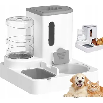 Miska pro psa AUTOMATICKÝ PODAVAČ KRMIVA A VODY 2V1 S MISKOU PRO PSA KOČKU KRÁLÍKŮ