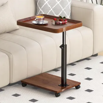 Konferenční stolek ODKLÁDACÍ STOLEK NA KOLEČKÁCH MOBILNÍ PŘÍRUČNÍ NOČNÍ LOFT DUB