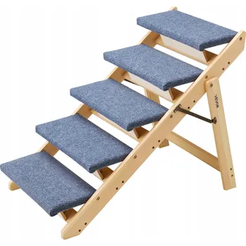 Schůdek VEVOR Schůdky pro psy, 5 stupňů, nosnost 68 kg, skládací schůdky pro zvířata